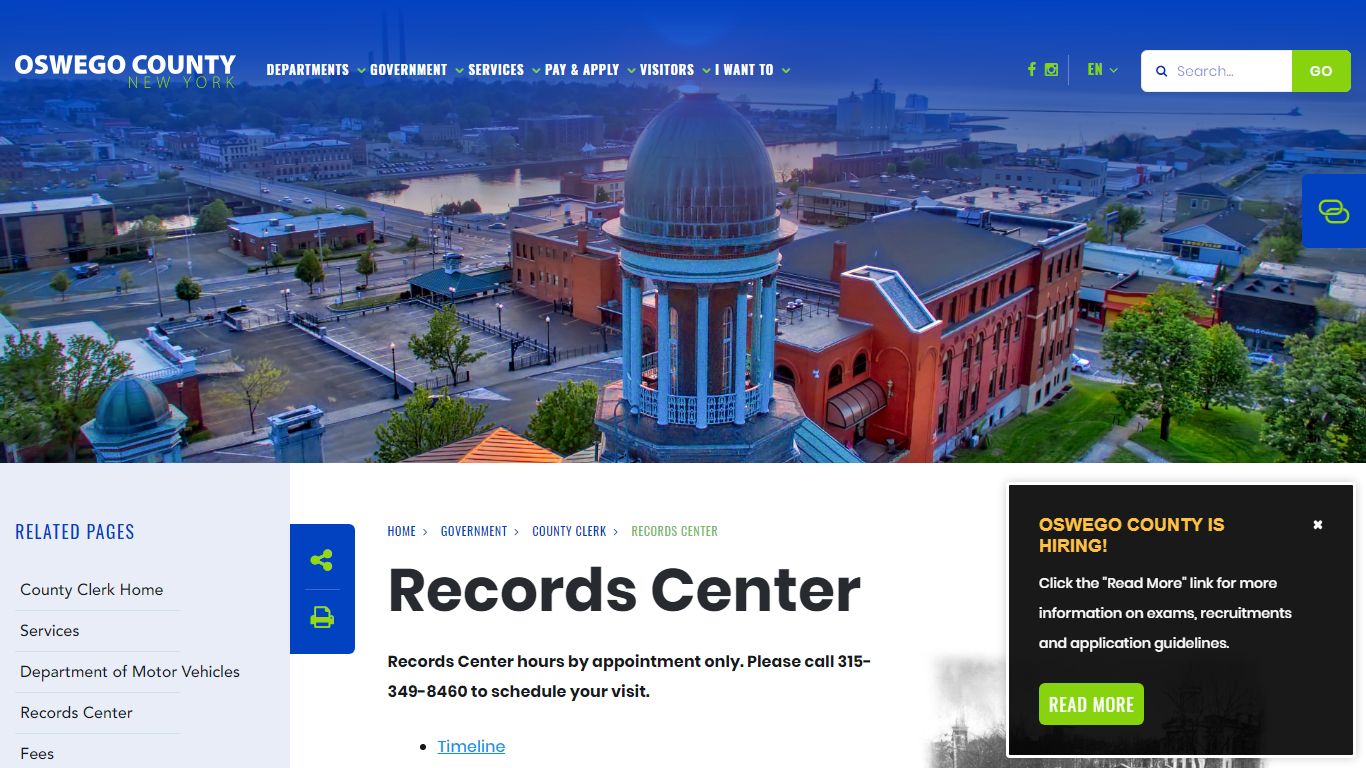 Records Center - Oswego County, NY